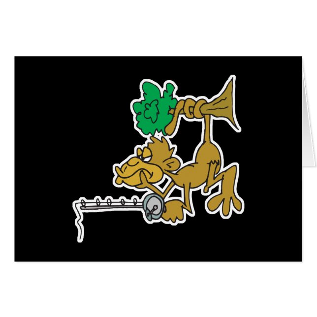 lustig apa hälsningskort (Framsidan Horizontal)