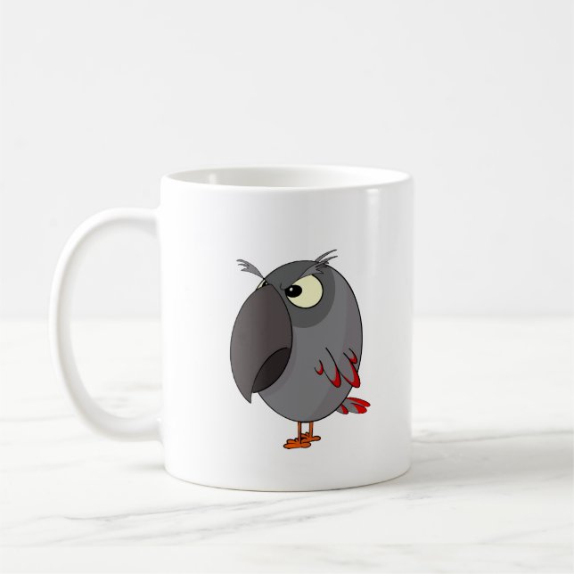 Lustig Arg African Grått Parrot mugg (Vänster)