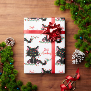 Lustig Arg Black Kitten "Bah Humbug" Presentpapper