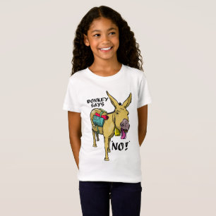 Lustig åsna säger nej! t shirt