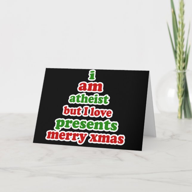 Lustig Ateist jul Helgkort (Framsida)