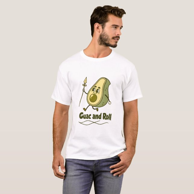 lustig avocado-design t shirt (Hel framsida)