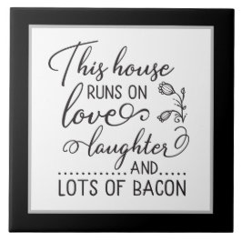 lustig bacon Kitchen ord art Kakelplatta