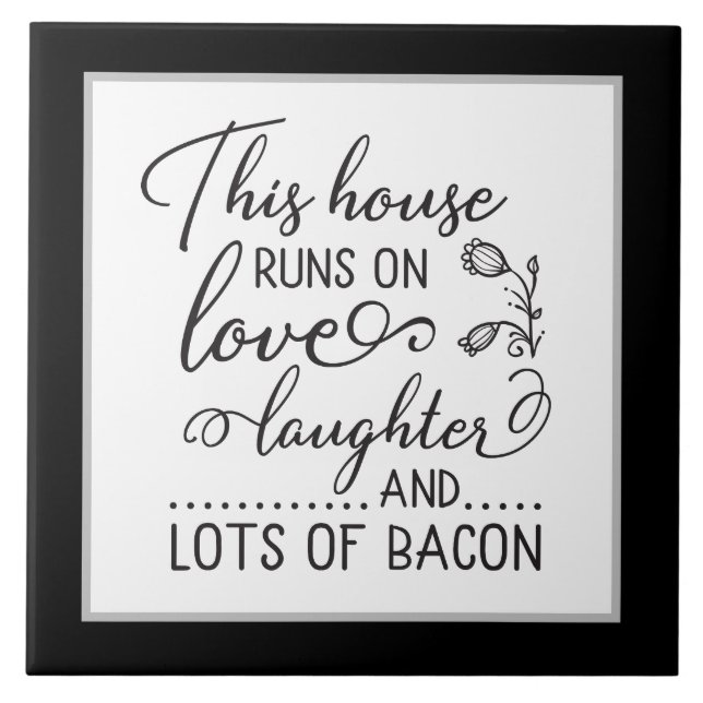 lustig bacon Kitchen ord art Kakelplatta (Framsidan)