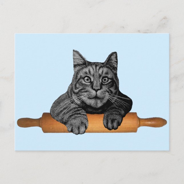 lustig bakerkatt vykort (Framsida)