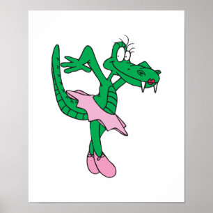 lustig ballerina alligator poster