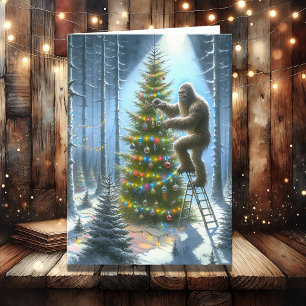 Lustig Bigfoot-Personlig jul Helgkort