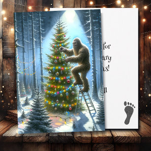 Lustig Bigfoot-Personlig jul Julkort