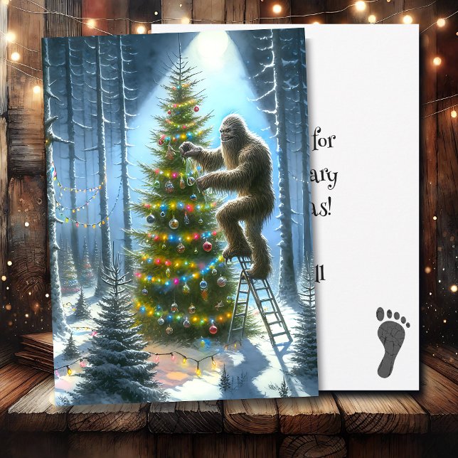 Lustig Bigfoot-Personlig jul Julkort (Skapare uppladdad)