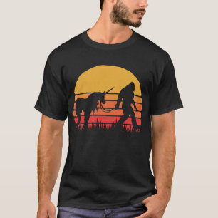 Lustig Bigfoot-Sasquatch och Unicorn T Shirt