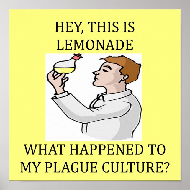 lustig biologi-labbskämt poster (Framsidan)