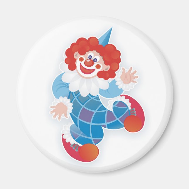 lustig blå clown magnet (Framsidan)