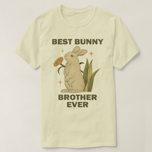 Lustig Bunny, Best Bunny Brother Aldrig, Bunny Äls T Shirt (Design framsida)