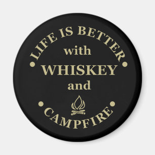 lustig camping och whisky magnet