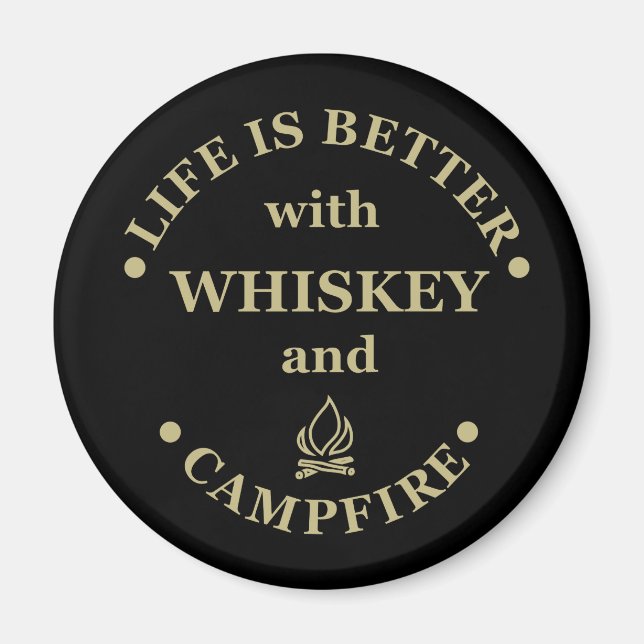 lustig camping och whisky magnet (Framsidan)