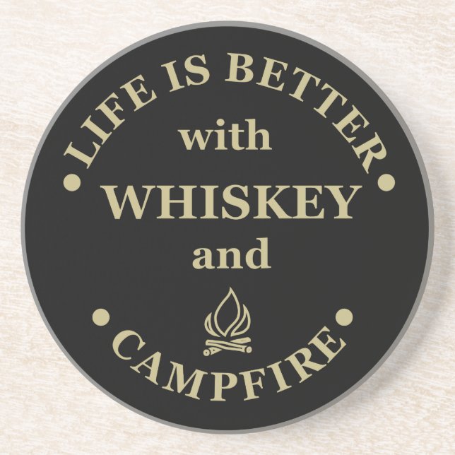 lustig camping och whisky underlägg (Framsidan)