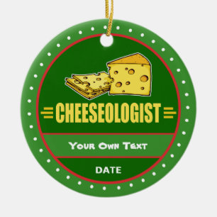 Lustig Cheeseolog Cheese Älskare Julgransprydnad Keramik