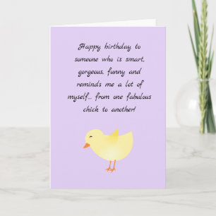 lustig chick pun grattis på födelsedagen sassy för kort