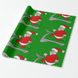 Lustig christmas treadmill Santa Presentpapper<br><div class="desc">Lustigt jultomte Santa , diet, treadmill, treadmill jultomten, treadmill, Tomt, ful christmas, roligt jultomte, lustigt jultomten, jultomten, roligt tomter</div>