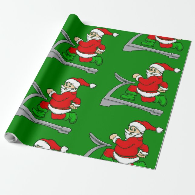 Lustig christmas treadmill Santa Presentpapper (Utrullad)