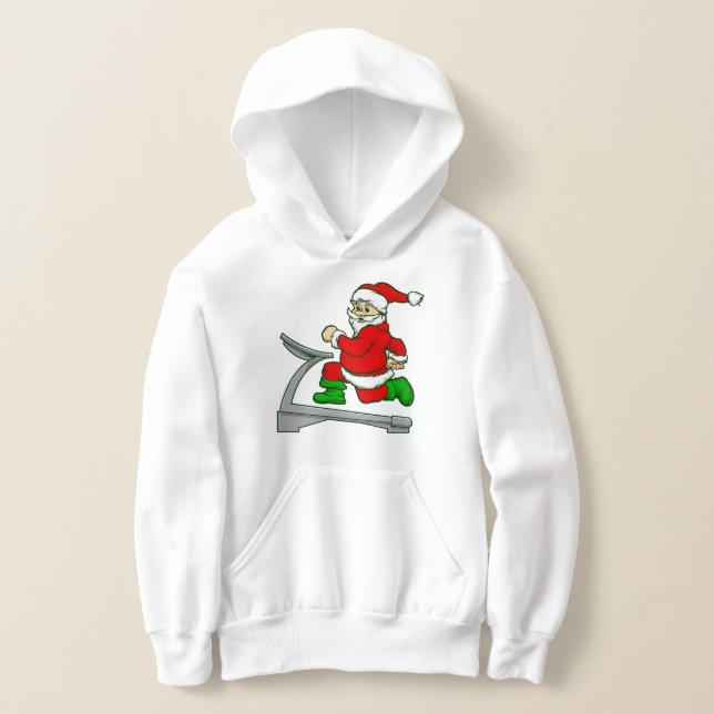 Lustig christmas treadmill Santa T Shirt (Laydown)