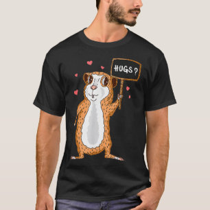 Lustig Clothing Gift med Cute Guinea Gris Hugs Fan T Shirt