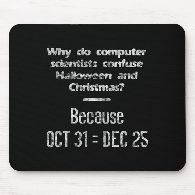 Lustig Computer Scientist Halloween-julnerd Musmatta (Framsidan)