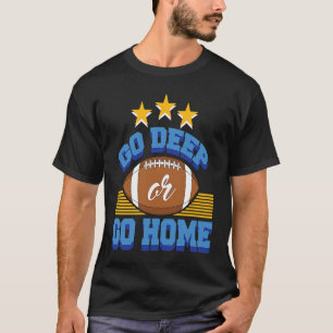 lustig coola amerikansk fotbolls textdesign går dj t shirt