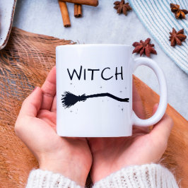 Lustig Coola Minimal Witch Halloween par Två-Tonad Mugg