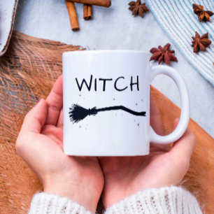 Lustig Coola Minimal Witch Halloween par Två-Tonad Mugg