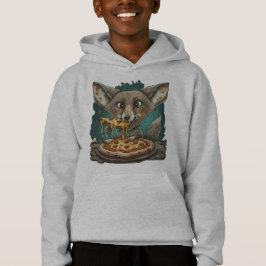 Lustig coyote som äter pizza t shirt