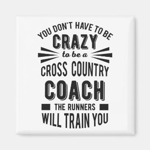 Lustig Cross country Coach Crazy Magnet