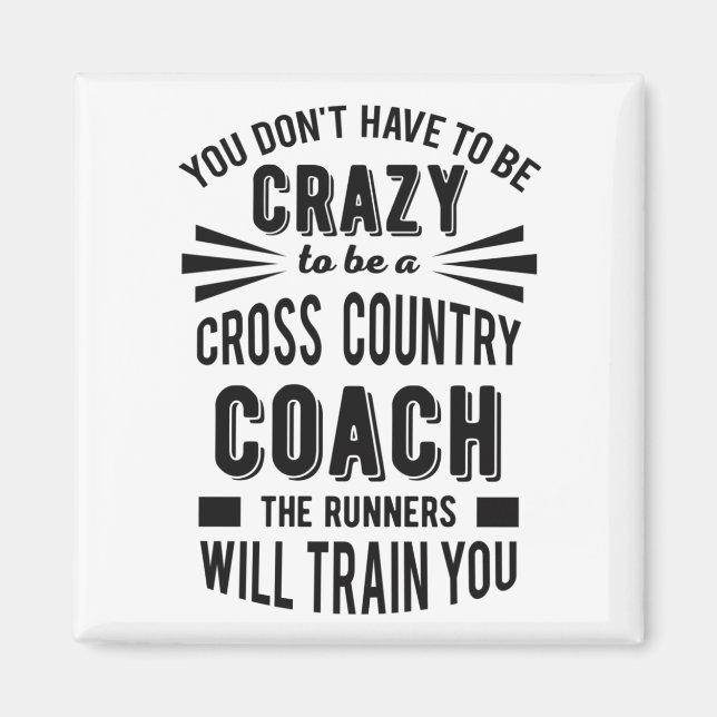 Lustig Cross country Coach Crazy Magnet (Framsidan)