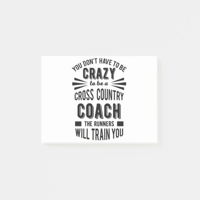 Lustig Cross country Coach Crazy Post-it Block (Framsida)