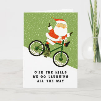 Lustig cyklisk jul helgkort