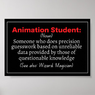 Lustig definition av Animation Student Poster