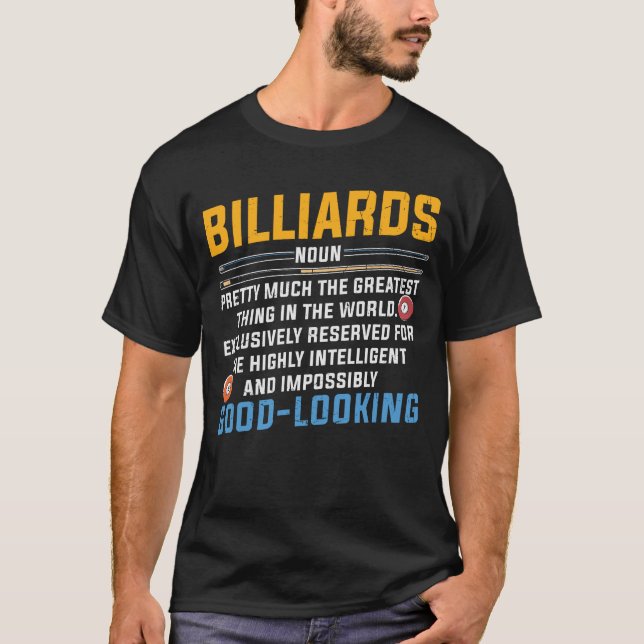 Lustig definition av Billiard T Shirt (Framsida)