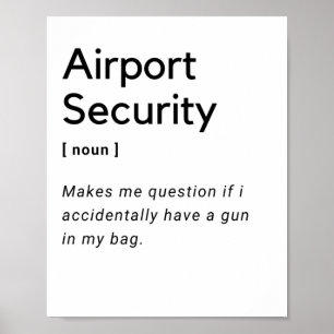 Lustig definition av flygplatssäkerhet poster