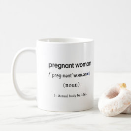 lustig definition av gravid kvinna kaffemugg