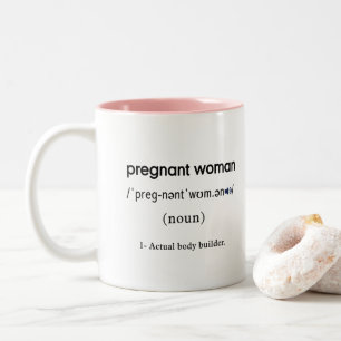 lustig definition av gravid kvinna Två-Tonad mugg
