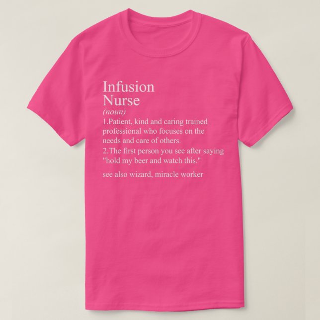 lustig definition Infusionsköterska T Shirt (Design framsida)