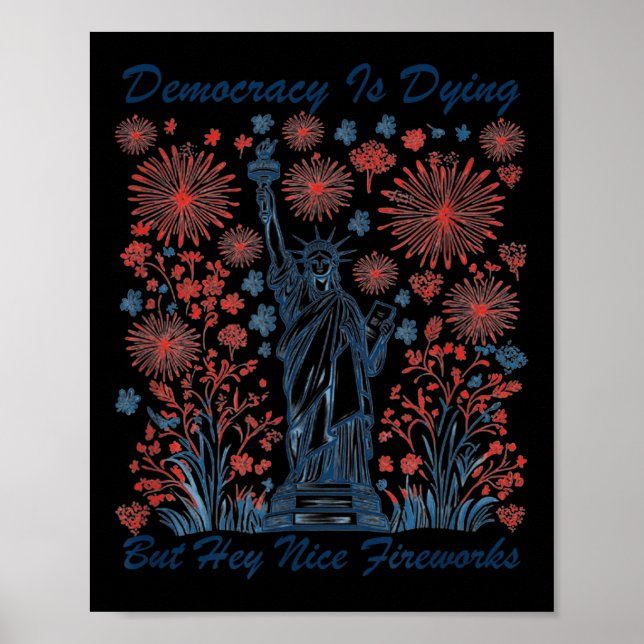 Lustig demokrati dör, men NiceFireworks 4t Poster (Framsidan)