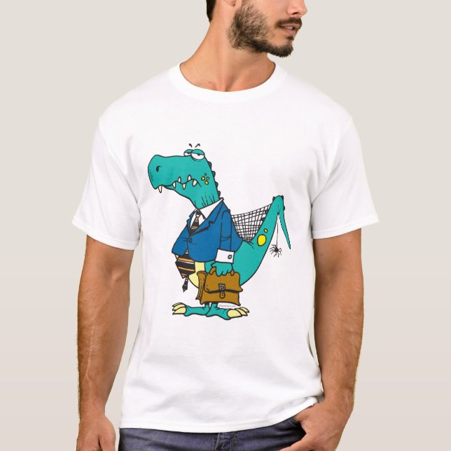 lustig dinosaur tecknade figurer t shirt (Framsida)