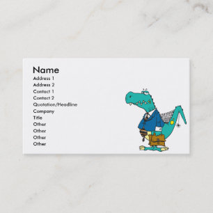 lustig dinosaur tecknade figurer visitkort
