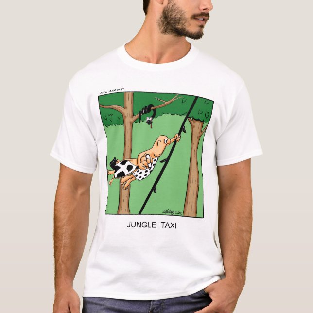 lustig djungel taxi t-shirt (Framsida)
