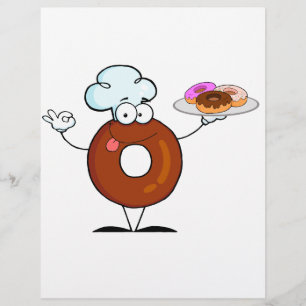 lustig donut-kock tecknade figurer