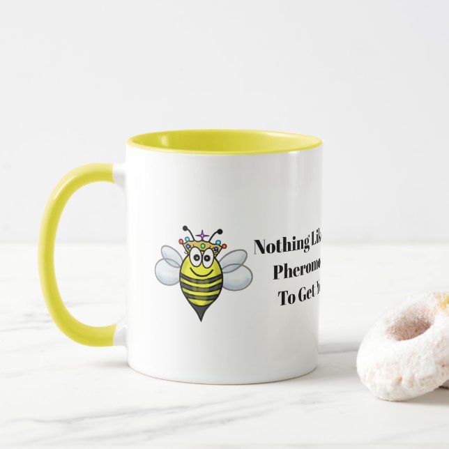 Lustig drottning Bee och Drones Coffee Mugg Buzz p (Med munk)