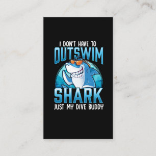Lustig Dyka Shark Dive Buddy Visitkort