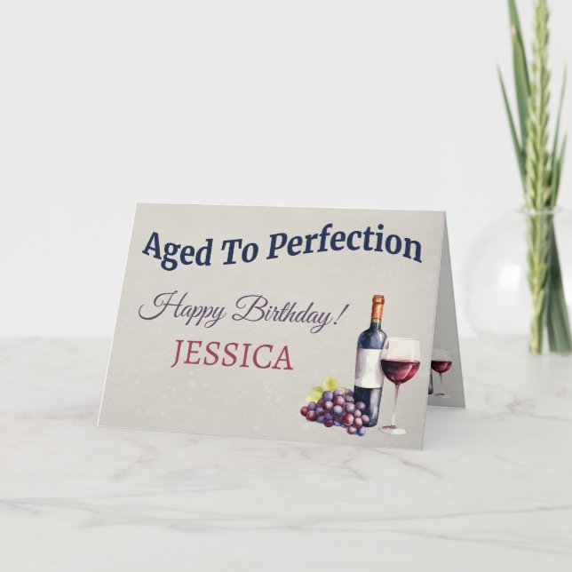 Lustig Elegant Birthday Kort (Framsida)