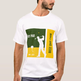 lustig fars dag golf-gåva bästa pappa någonsin par t shirt